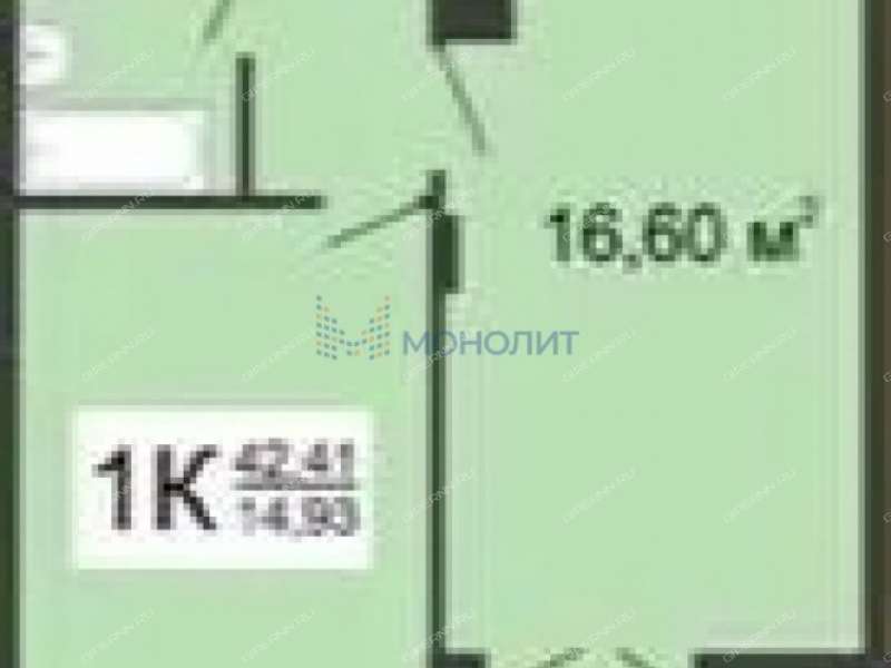 однокомнатная квартира на Артельной улице дом 8 к1