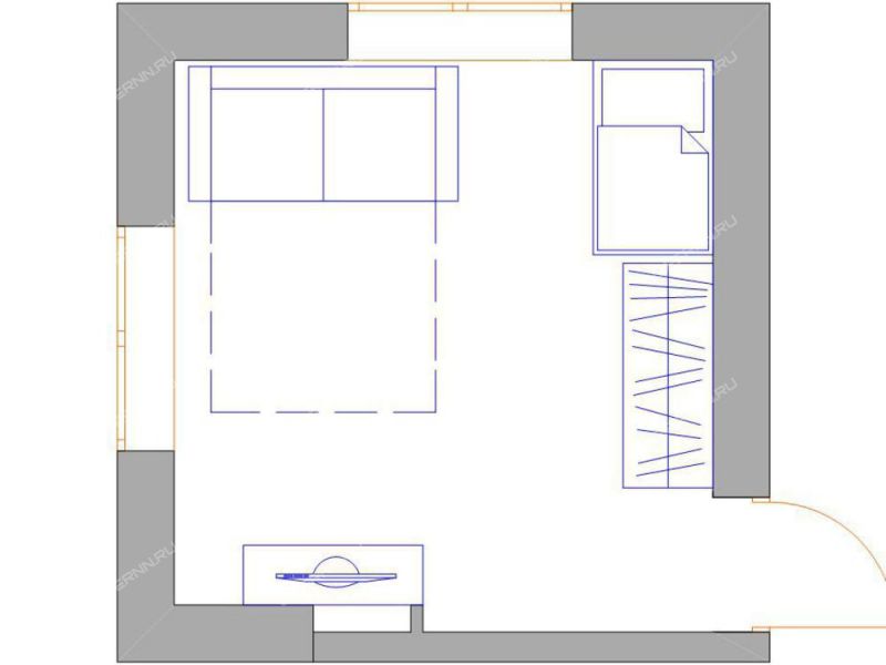 Планировка угловой комнаты Купить комнату проспект Ленина дом 162 в городе Арзамас в Нижегородской области,
