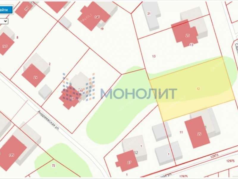 земельный участок 11 соток Просторная улица