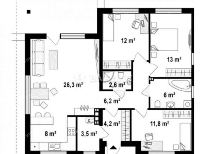 дом на улице Солнечная КП Бавария-Парк