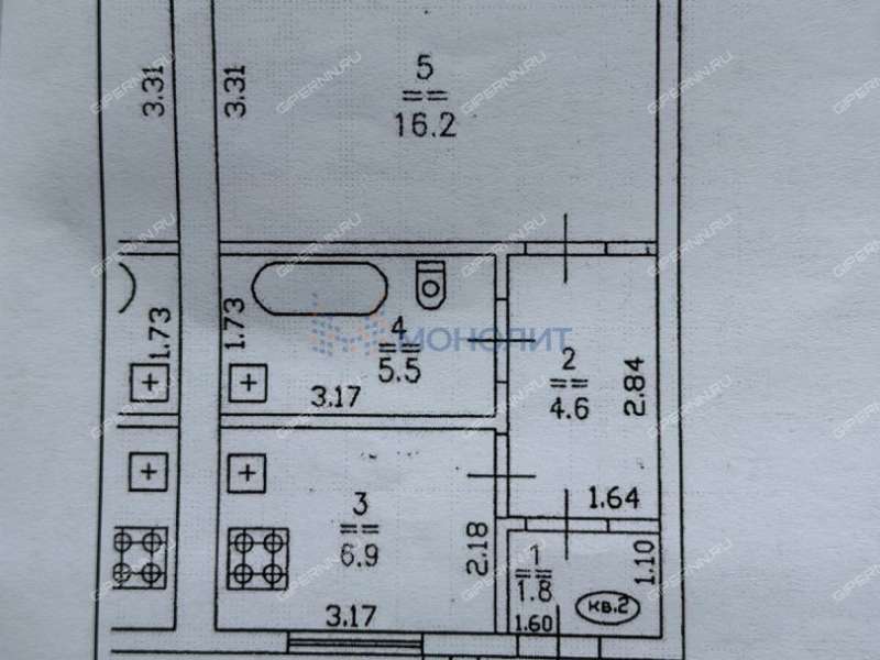 однокомнатная квартира на улице Туркова дом 22 город Богородск