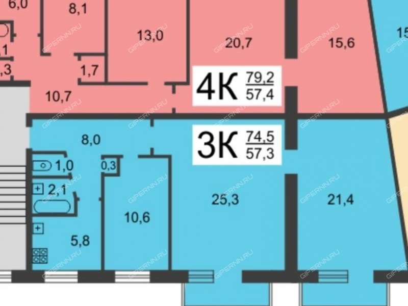 трёхкомнатная квартира на Мончегорской улице дом 13А к1