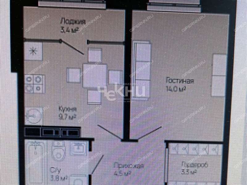 однокомнатная квартира на улице Белинского