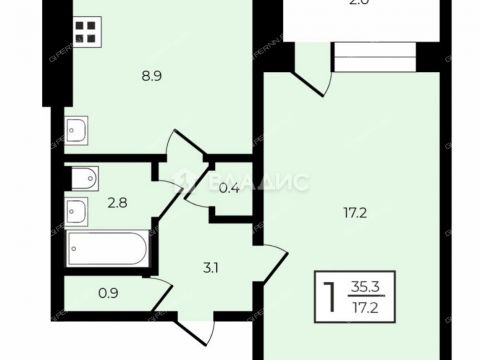 1-komnatnaya-ul-gordeevskaya-d-66 фото