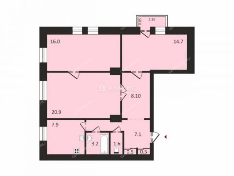 3-komnatnaya-prosp-lenina-d-9 фото