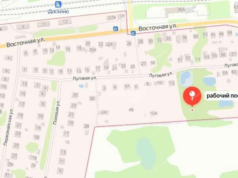 земельный участок 8,45 сотки Луговая улица рабочий посёлок Горбатовка