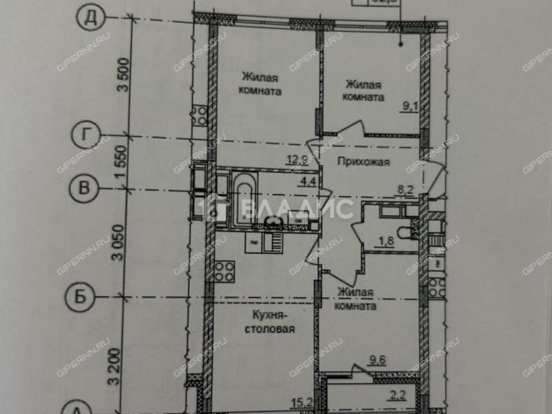 трёхкомнатная квартира на проспекте Героев Донбасса дом 16