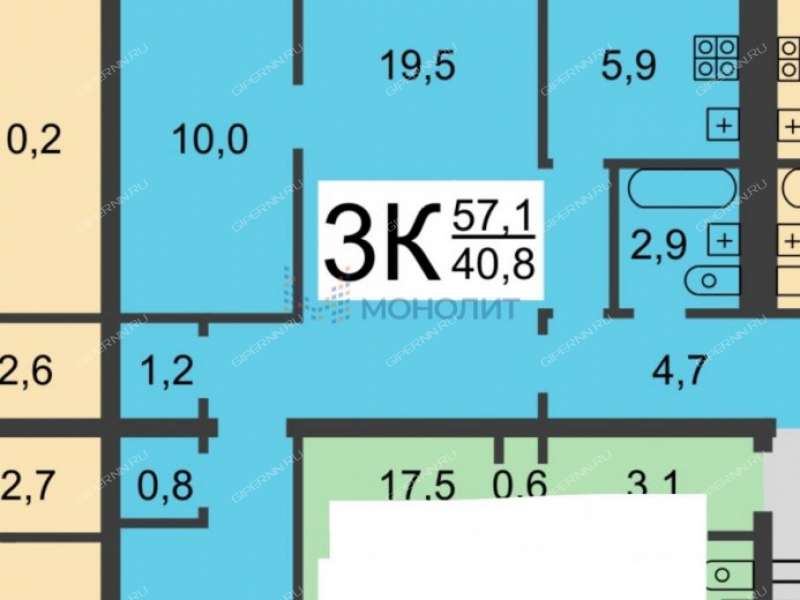 трёхкомнатная квартира на Ошарской улице дом 94