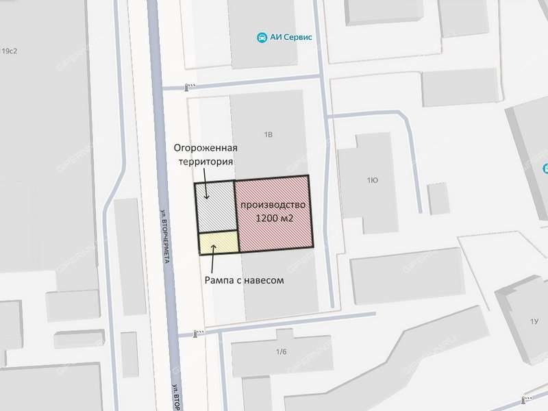 помещение под склад на Вторчермета ул, 1В