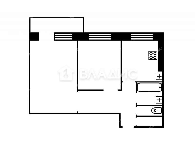 двухкомнатная квартира на улице Юлиуса Фучика дом 39