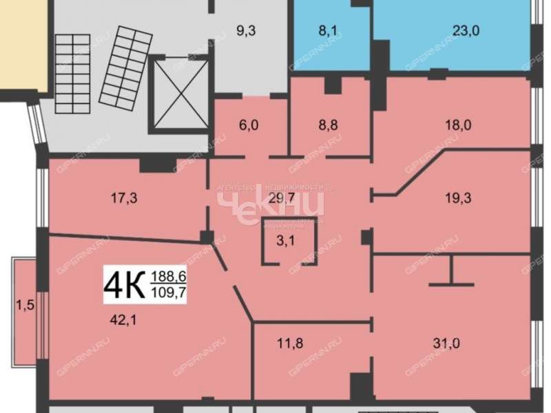 четырёхкомнатная квартира на улице Ульянова дом 7