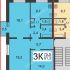 трёхкомнатная квартира на проспекте Октября дом 22